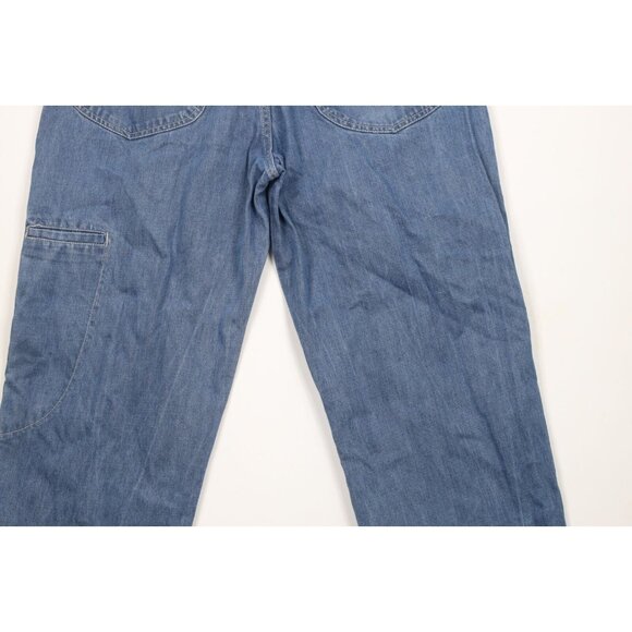 Vintage 90s Marithe Francois Girbaud Mens 36x31 Faded Baggy Wide Leg Denim Jeans - Picture 14 of 16